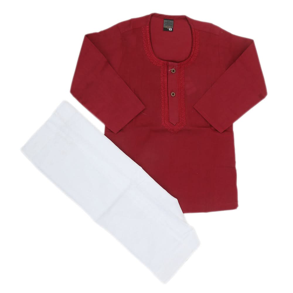 Newborn Boys Shalwar Suit - Maroon, Kids, NB Boys Shalwar Suits, Chase Value, Chase Value