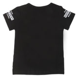Boys Round Neck Half Sleeves T-Shirt - Black, Kids, Boys T-Shirts, Chase Value, Chase Value