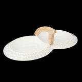 Partition Dish 2 Pcs - White, Home & Lifestyle, Serving And Dining, Chase Value, Chase Value