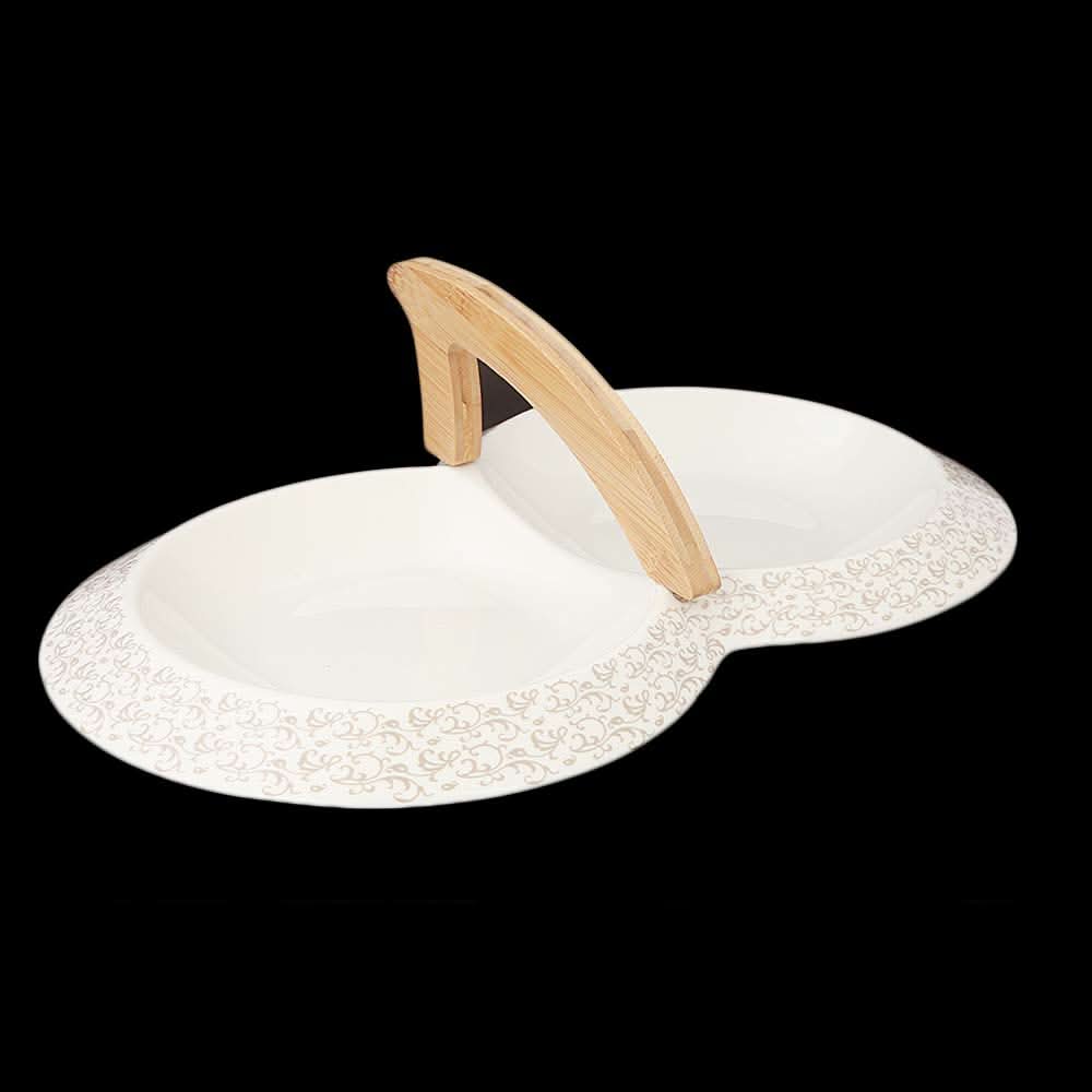 Partition Dish 2 Pcs - White, Home & Lifestyle, Serving And Dining, Chase Value, Chase Value