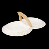 Partition Dish 2 Pcs - White, Home & Lifestyle, Serving And Dining, Chase Value, Chase Value