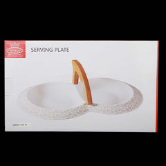Partition Dish 2 Pcs - White, Home & Lifestyle, Serving And Dining, Chase Value, Chase Value