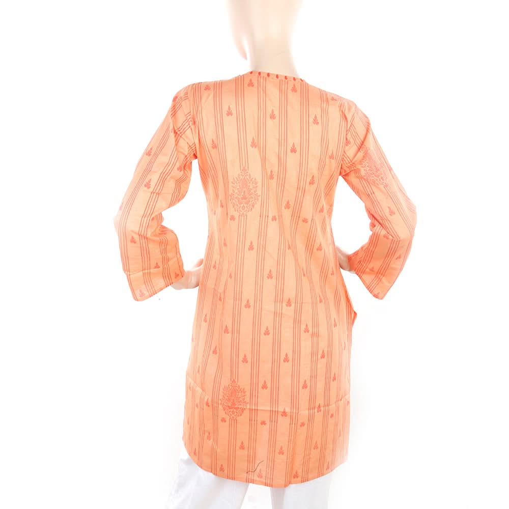 Women's Plain Kurti - Peach, Women's Fashion, Chase Value, Chase Value