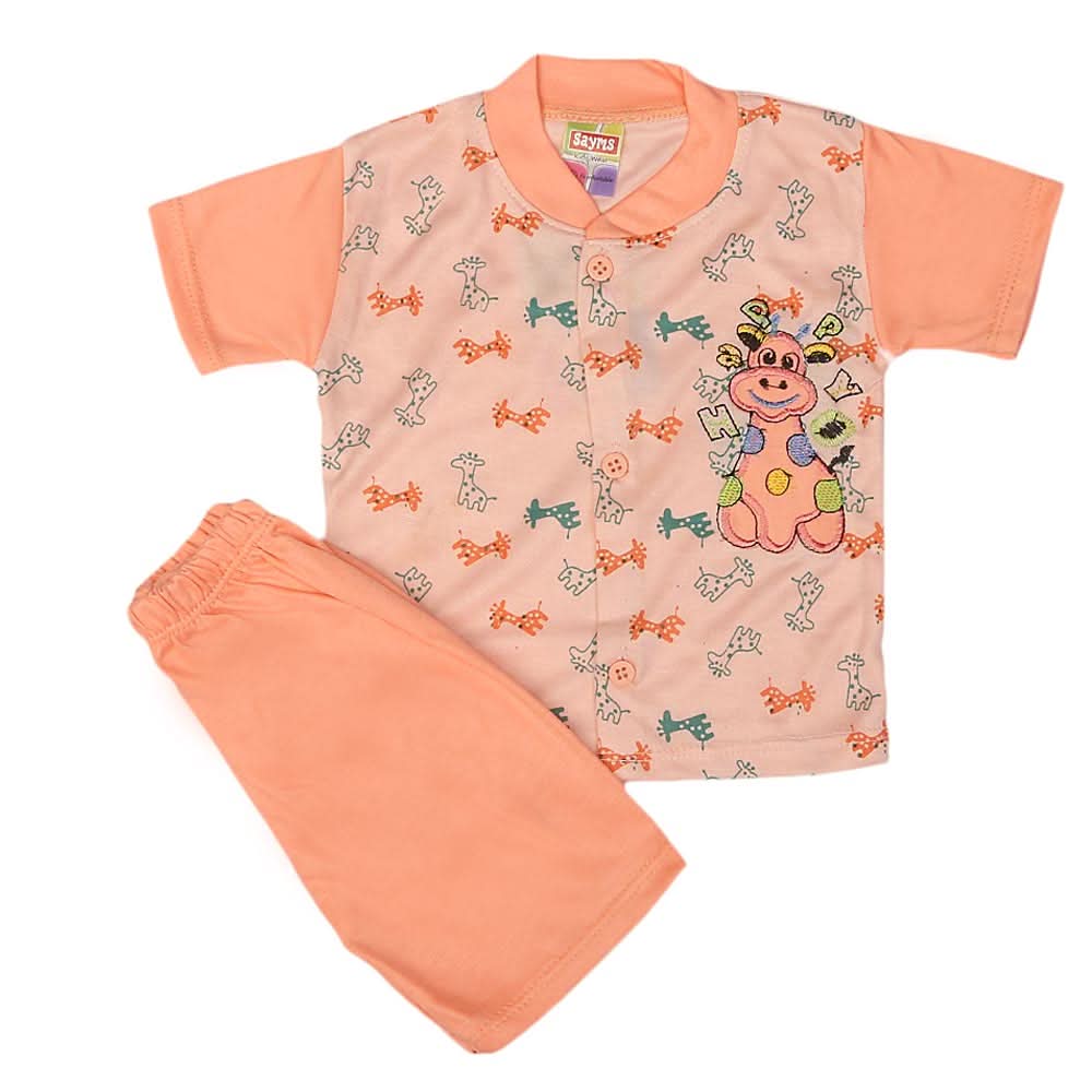 Newborn Boys Suits 2 Pcs - Peach, Kids, NB Boys Sets And Suits, Chase Value, Chase Value