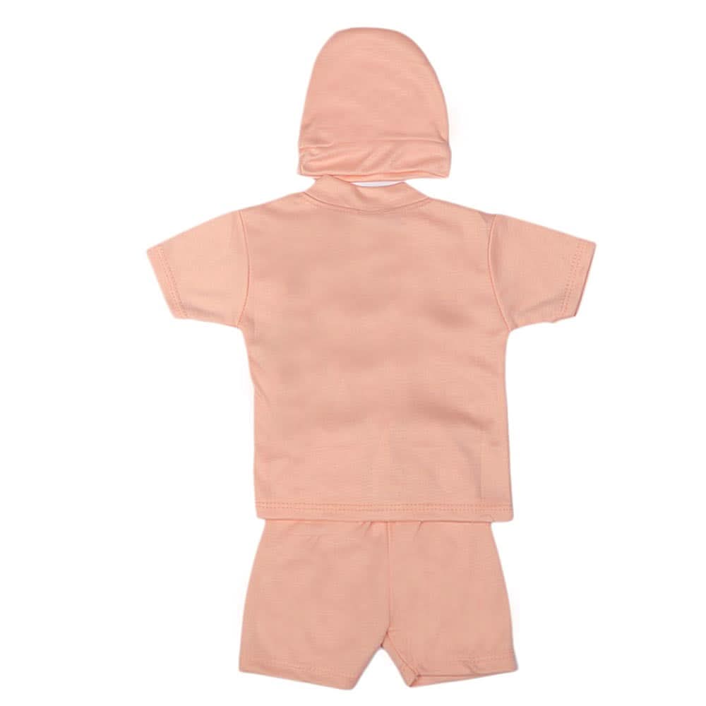 Newborn Boys Suits 3 Pcs - Peach, Kids, NB Boys Sets And Suits, Chase Value, Chase Value