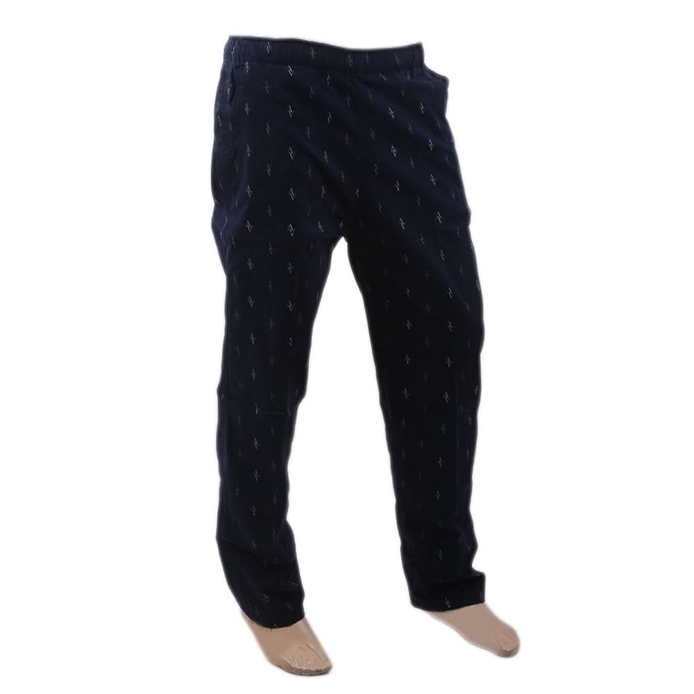 Men's Printed Trouser - Navy Blue, Men, Lowers And Sweatpants, Chase Value, Chase Value