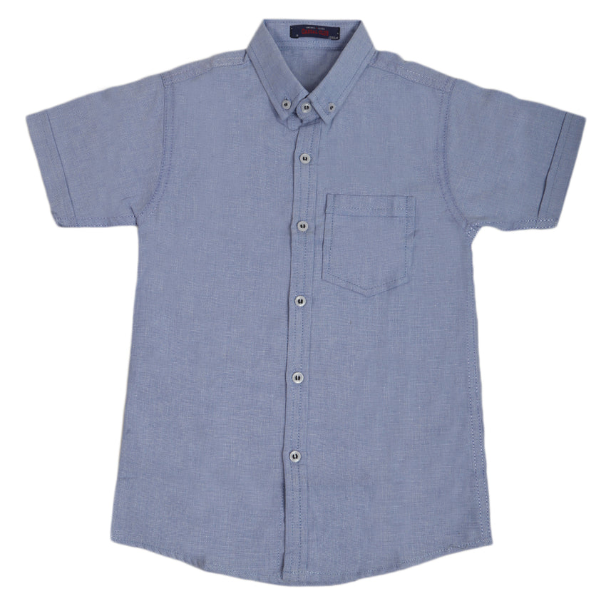 Boys Casual Half Sleeves Shirt - Blue, Kids, Boys Shirts, Chase Value, Chase Value
