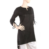 Women's Cotton Plain Kurti - Black, Women, Ready Kurtis, Chase Value, Chase Value