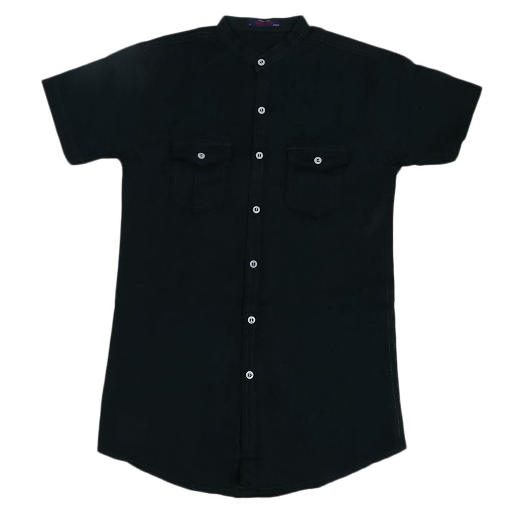 Boys Casual Half Sleeves Shirt - Dark Green, Kids, Boys Shirts, Chase Value, Chase Value