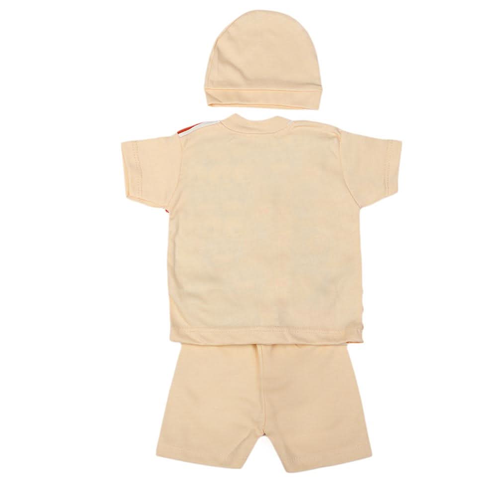 Newborn Boys Suits 3 Pcs - Peach, Kids, NB Boys Sets And Suits, Chase Value, Chase Value