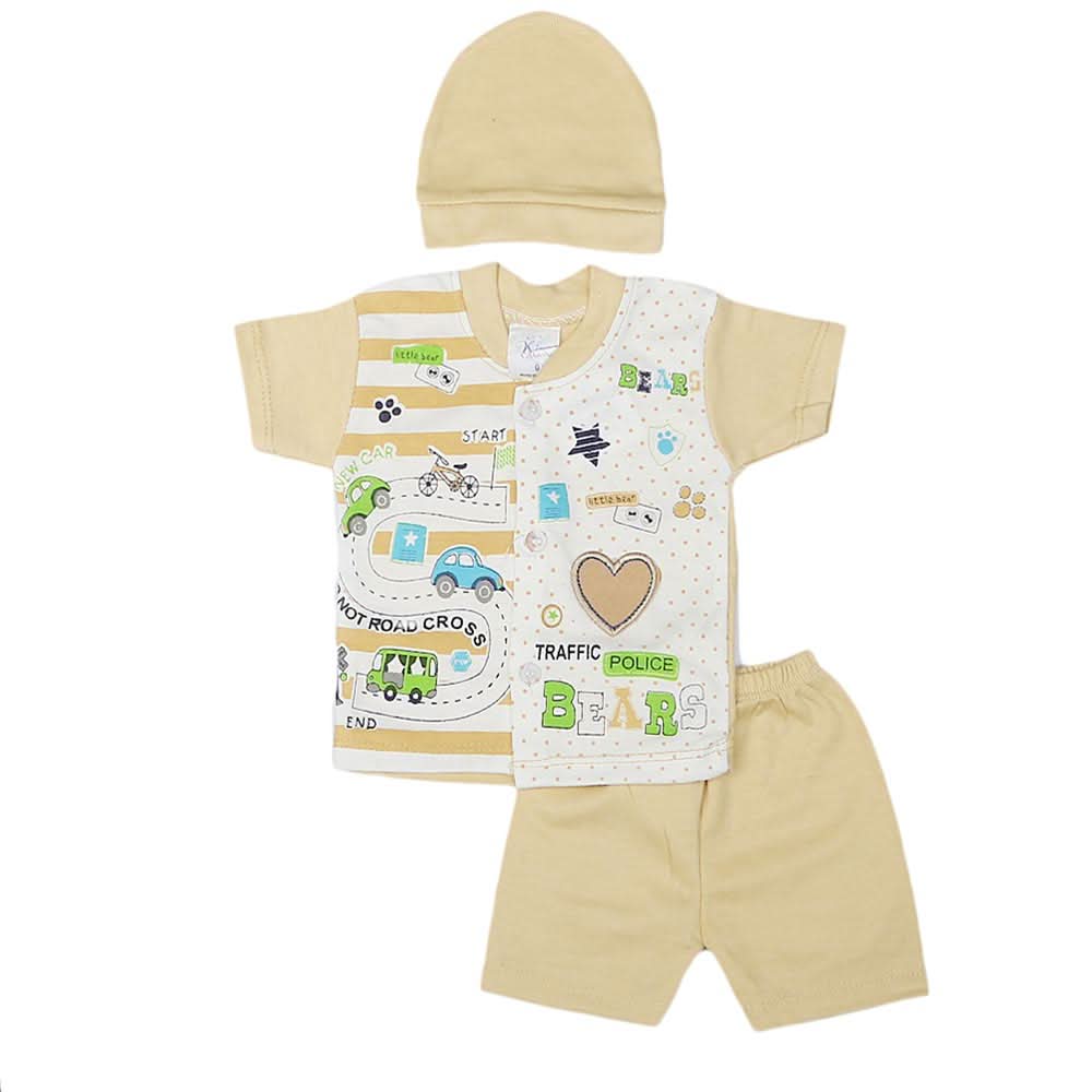Newborn Boys Suits 3 Pcs - Beige, Kids, NB Boys Sets And Suits, Chase Value, Chase Value