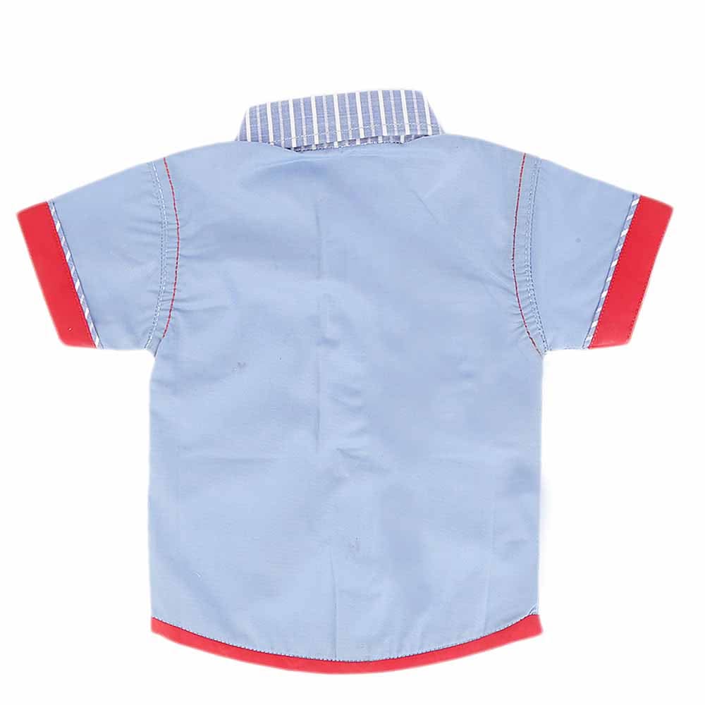 Newborn Half Sleeves Printed Shirt - Blue, Kids, NB Boys Shirts And T-Shirts, Chase Value, Chase Value