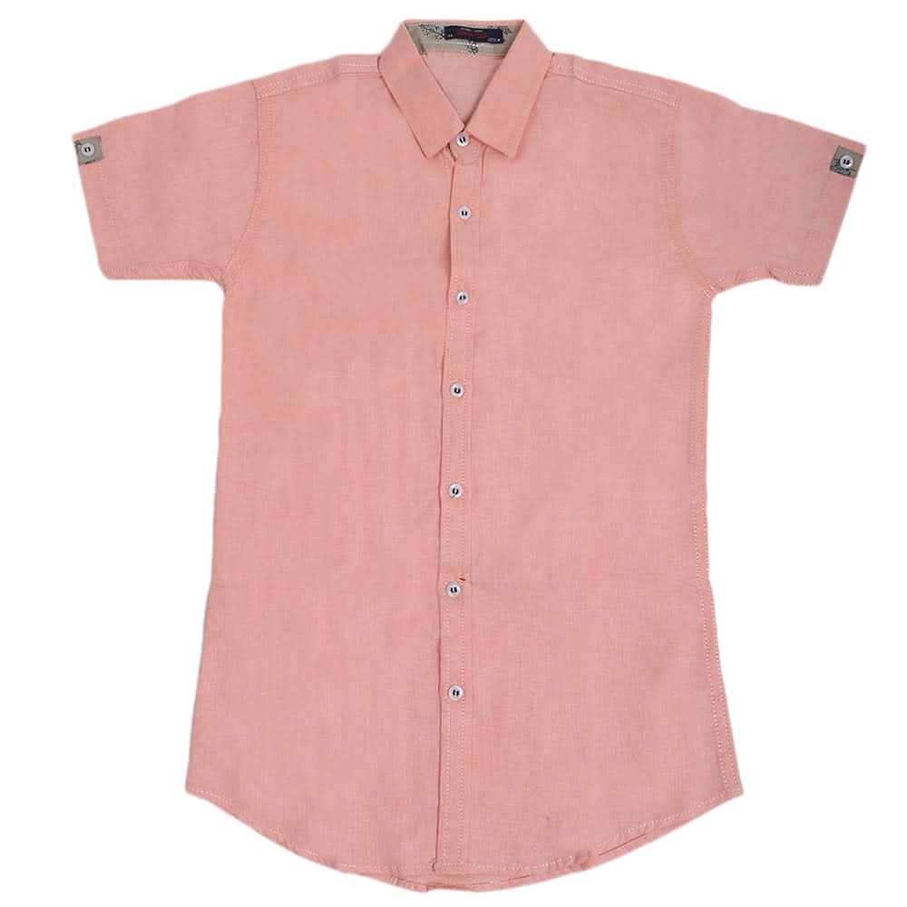 Boys Casual Half Sleeves Shirt - Peach, Kids, Boys Shirts, Chase Value, Chase Value