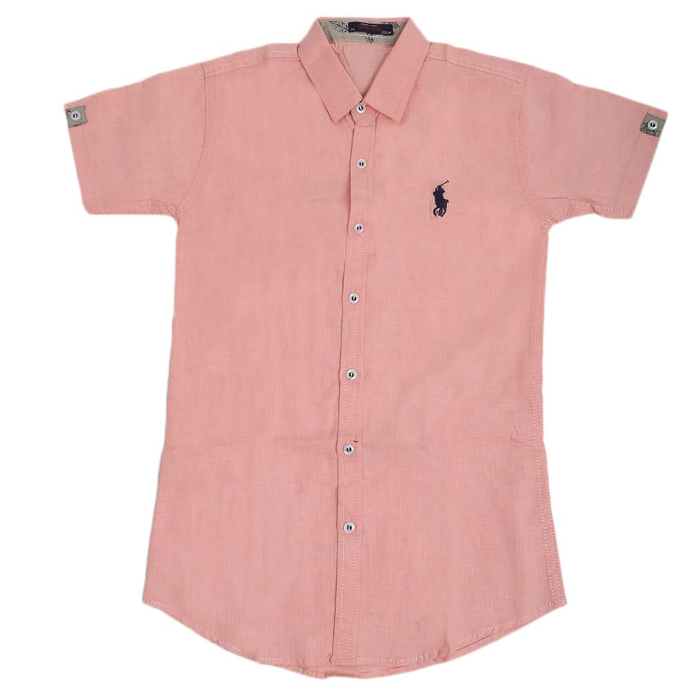 Boys Casual Half Sleeves Shirt - Peach, Kids, Boys Shirts, Chase Value, Chase Value