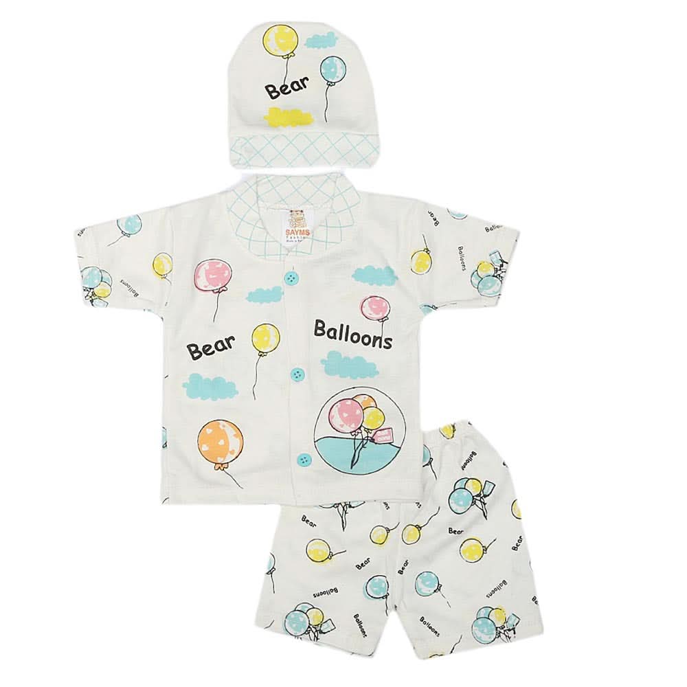 Newborn Boys Suits 3 Pcs - Sea Green, Kids, NB Boys Sets And Suits, Chase Value, Chase Value