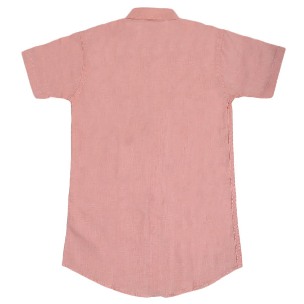 Boys Casual Half Sleeves Shirt - Peach, Kids, Boys Shirts, Chase Value, Chase Value