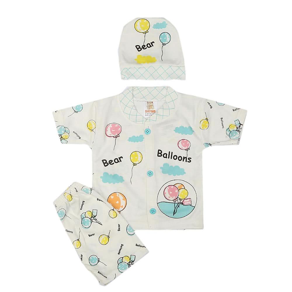 Newborn Boys Suits 3 Pcs - Sea Green, Kids, NB Boys Sets And Suits, Chase Value, Chase Value
