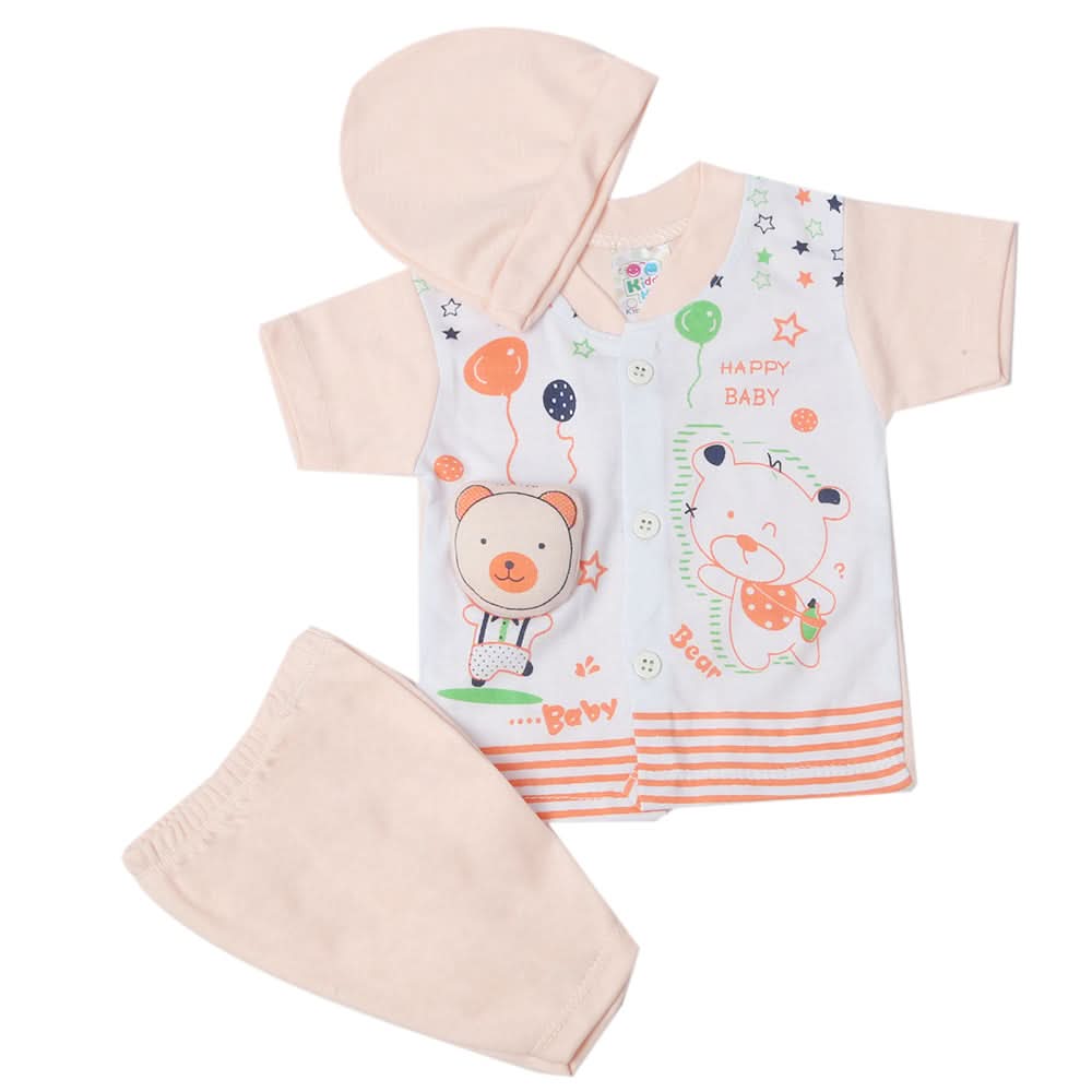 Newborn Boys Half Sleeves Suit - Peach, Kids, New Born Boys Sets And Suits, Chase Value, Chase Value