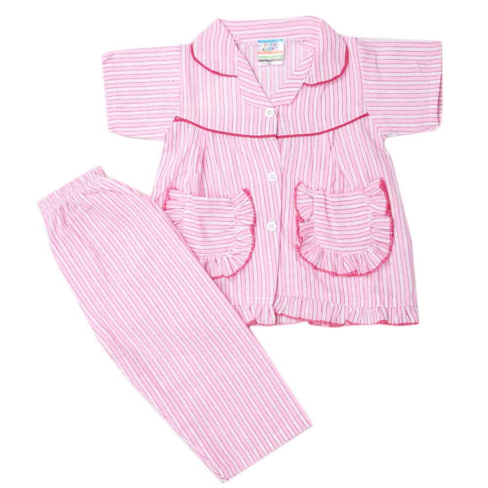 Girls Half Sleeping Suits - Pink, Kids, Girls Sets And Suits, Chase Value, Chase Value
