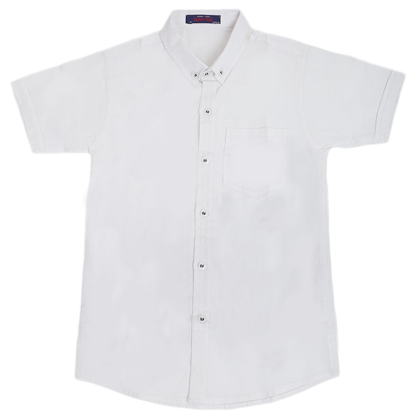 Boys Casual Half Sleeves Shirt SC 2553-A - White, Kids, Boys Shirts, Chase Value, Chase Value