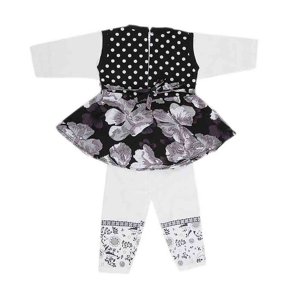 Girls Fancy Frock 2 Pcs - Black, Kids, Girls Frocks, Chase Value, Chase Value