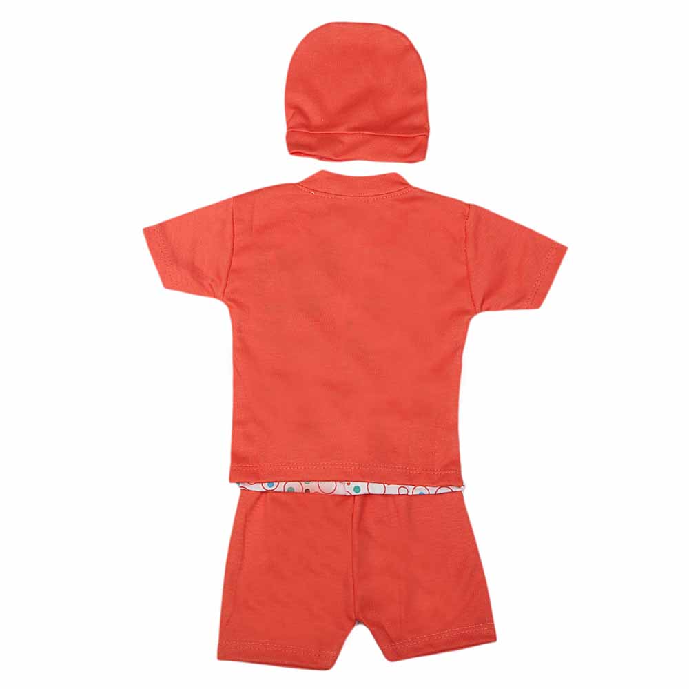 Newborn Boys Suits 3 Pcs - Peach, Kids, NB Boys Sets And Suits, Chase Value, Chase Value