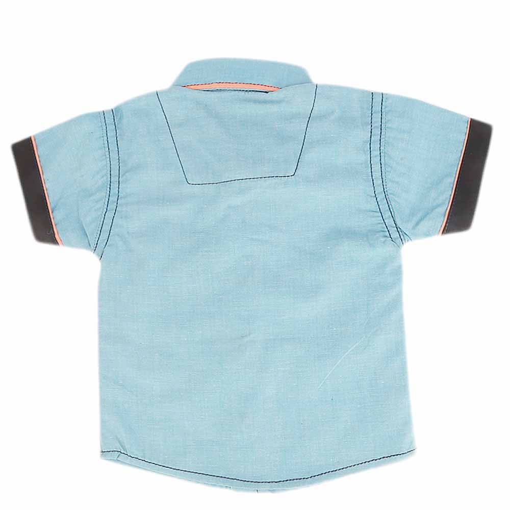 Newborn Half Sleeves Printed Shirt - Blue, Kids, NB Boys Shirts And T-Shirts, Chase Value, Chase Value