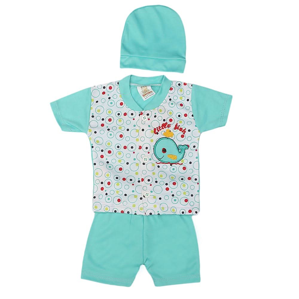 Newborn Boys Suits 3 Pcs - Sky Blue, Kids, NB Boys Sets And Suits, Chase Value, Chase Value