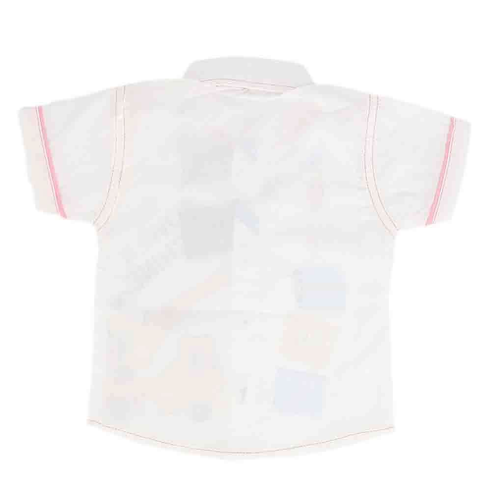 Newborn Half Sleeves Printed Shirt - White, Kids, NB Boys Shirts And T-Shirts, Chase Value, Chase Value