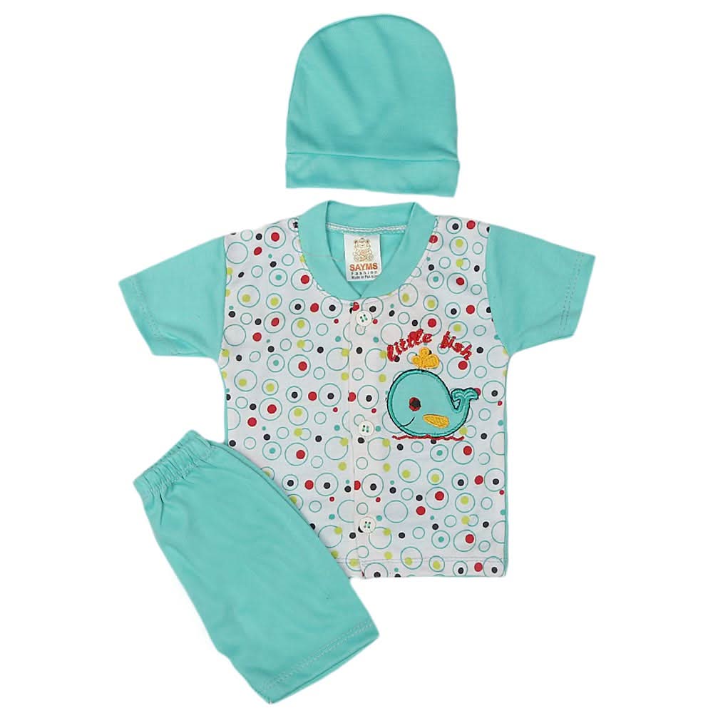Newborn Boys Suits 3 Pcs - Sky Blue, Kids, NB Boys Sets And Suits, Chase Value, Chase Value