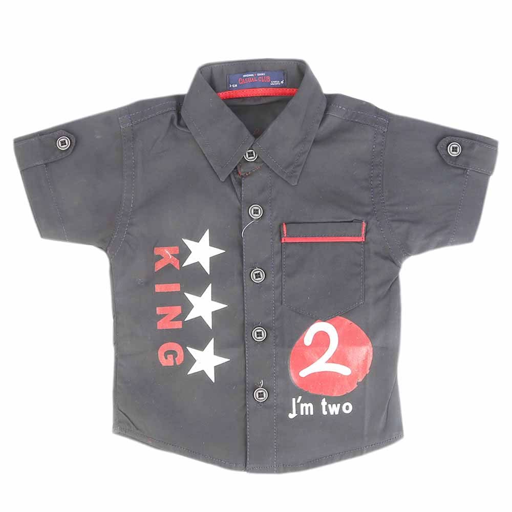 Newborn Half Sleeves Printed Shirt - Black, Kids, NB Boys Shirts And T-Shirts, Chase Value, Chase Value