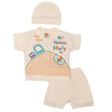 Newborn Boys Suits 3 Pcs - Peach, Kids, NB Boys Sets And Suits, Chase Value, Chase Value