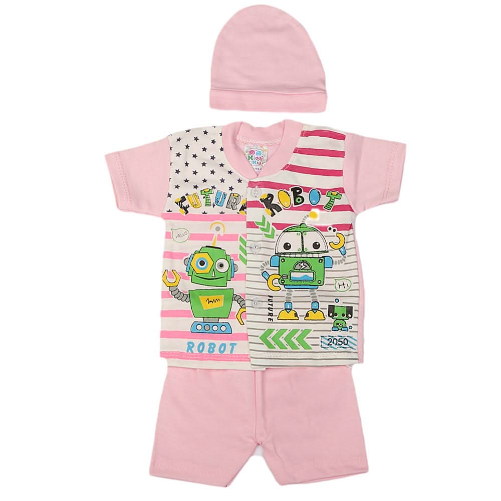 Newborn Boys Suits 3 Pcs - Pink, Kids, NB Boys Sets And Suits, Chase Value, Chase Value