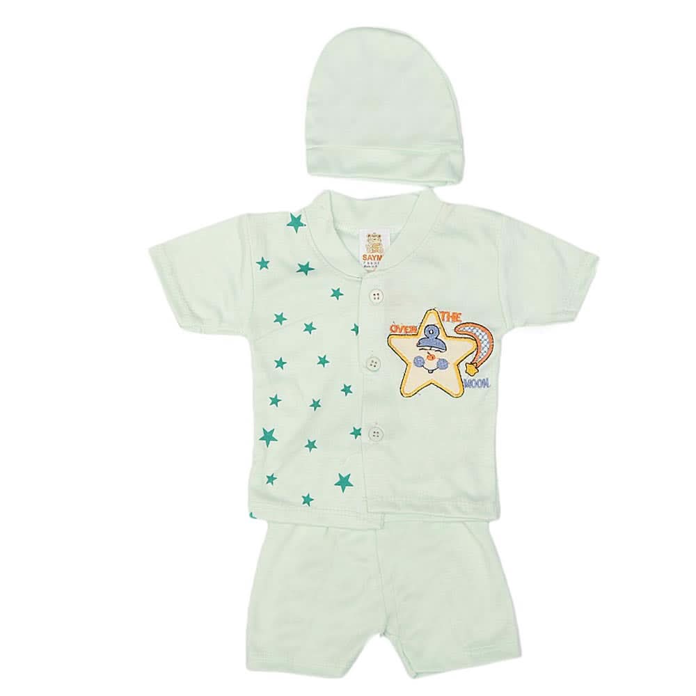 Newborn Boys Suits 3 Pcs - Cyan, Kids, NB Boys Sets And Suits, Chase Value, Chase Value