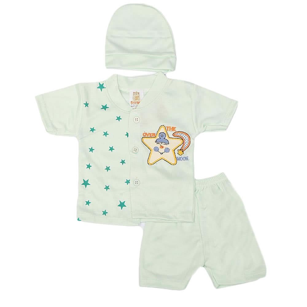 Newborn Boys Suits 3 Pcs - Cyan, Kids, NB Boys Sets And Suits, Chase Value, Chase Value