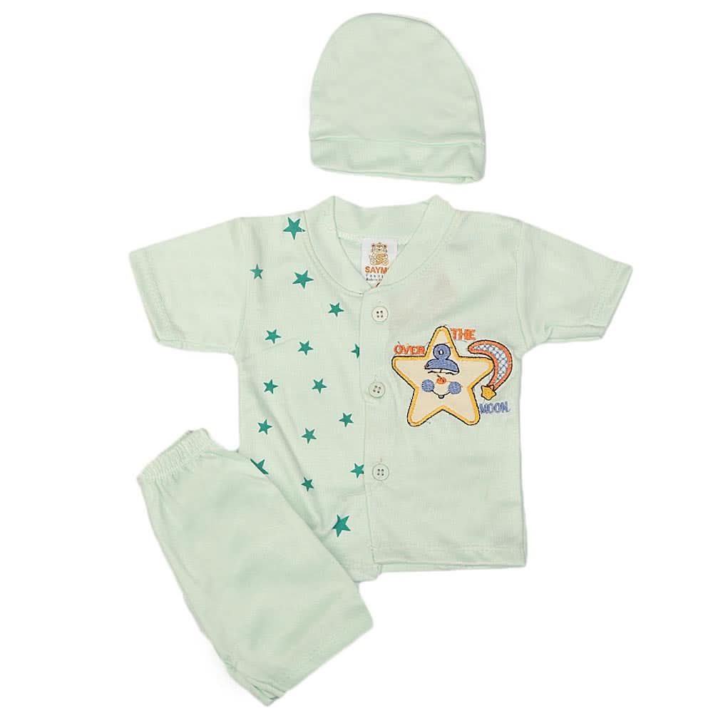Newborn Boys Suits 3 Pcs - Cyan, Kids, NB Boys Sets And Suits, Chase Value, Chase Value