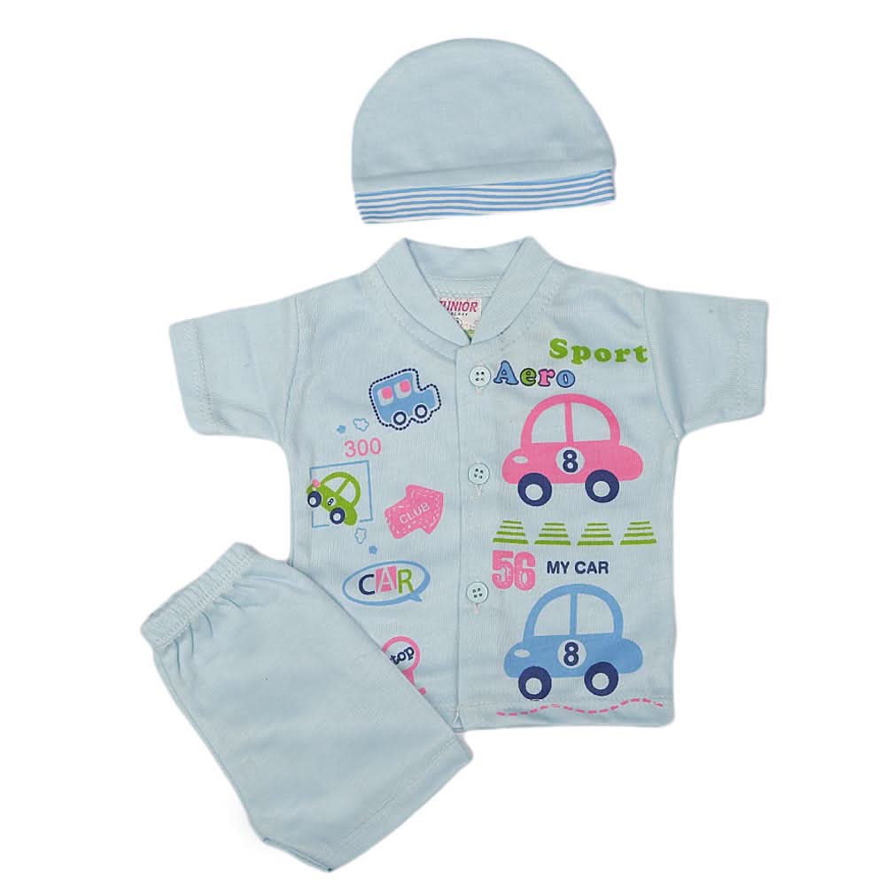 Newborn Boys Suits 3 Pcs - Blue, Kids, NB Boys Sets And Suits, Chase Value, Chase Value