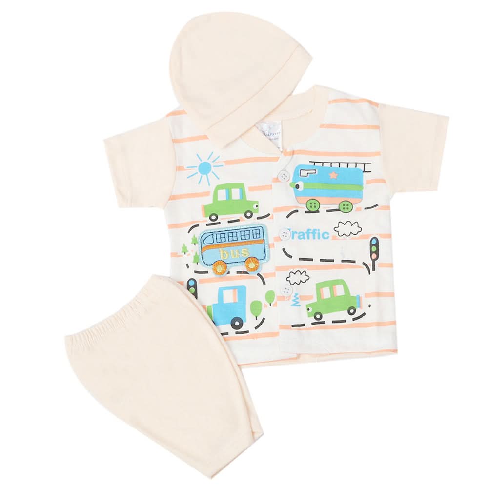 Newborn Boys Half Sleeves Suit - Peach, Kids, Newborn Boys Sets And Suits, Chase Value, Chase Value