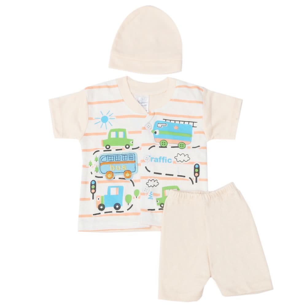 Newborn Boys Half Sleeves Suit - Peach, Kids, Newborn Boys Sets And Suits, Chase Value, Chase Value
