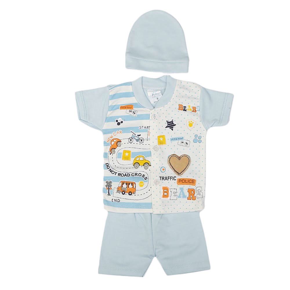 Newborn Boys Suits 3 Pcs - Blue, Kids, NB Boys Sets And Suits, Chase Value, Chase Value