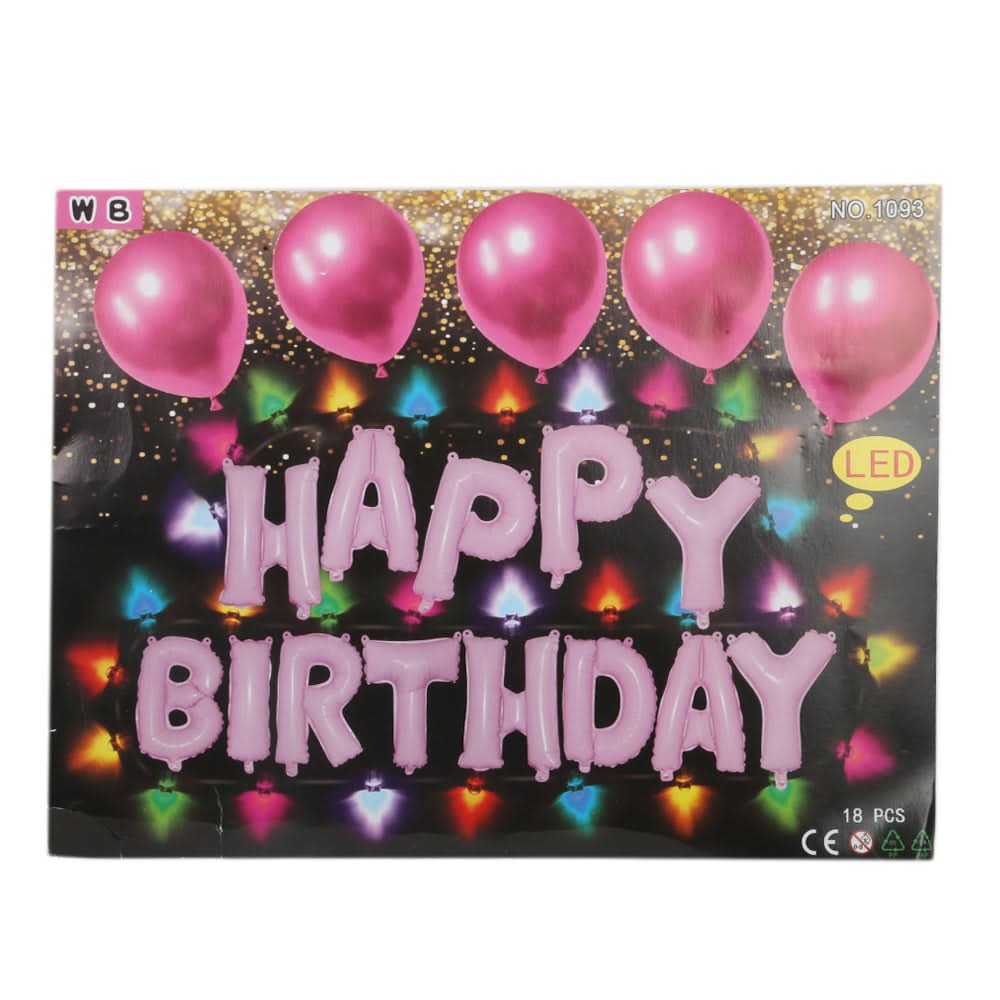 Happy Birthday Foil Balloon C-3 - Pink, Balloons and Bubble Toys, Chase Value, Chase Value