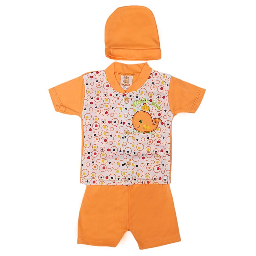Newborn Boys Suits 3 Pcs - Orange, Kids, NB Boys Sets And Suits, Chase Value, Chase Value