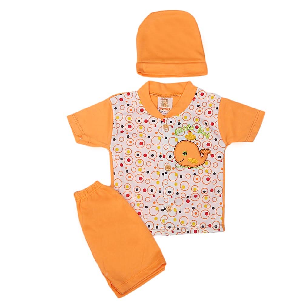 Newborn Boys Suits 3 Pcs - Orange, Kids, NB Boys Sets And Suits, Chase Value, Chase Value