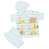 Newborn Boys Half Sleeves Suit - Blue, Kids, Newborn Boys Sets And Suits, Chase Value, Chase Value