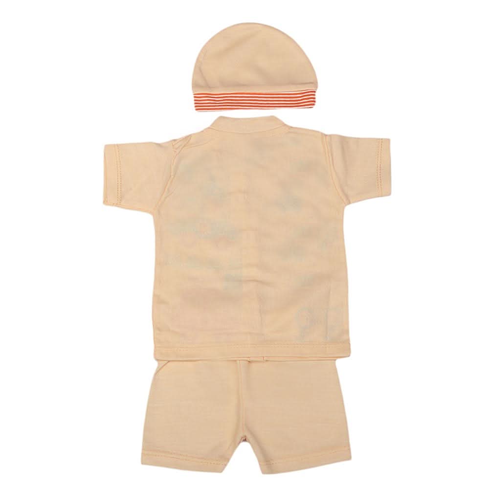 Newborn Boys Suits 3 Pcs - Peach, Kids, NB Boys Sets And Suits, Chase Value, Chase Value