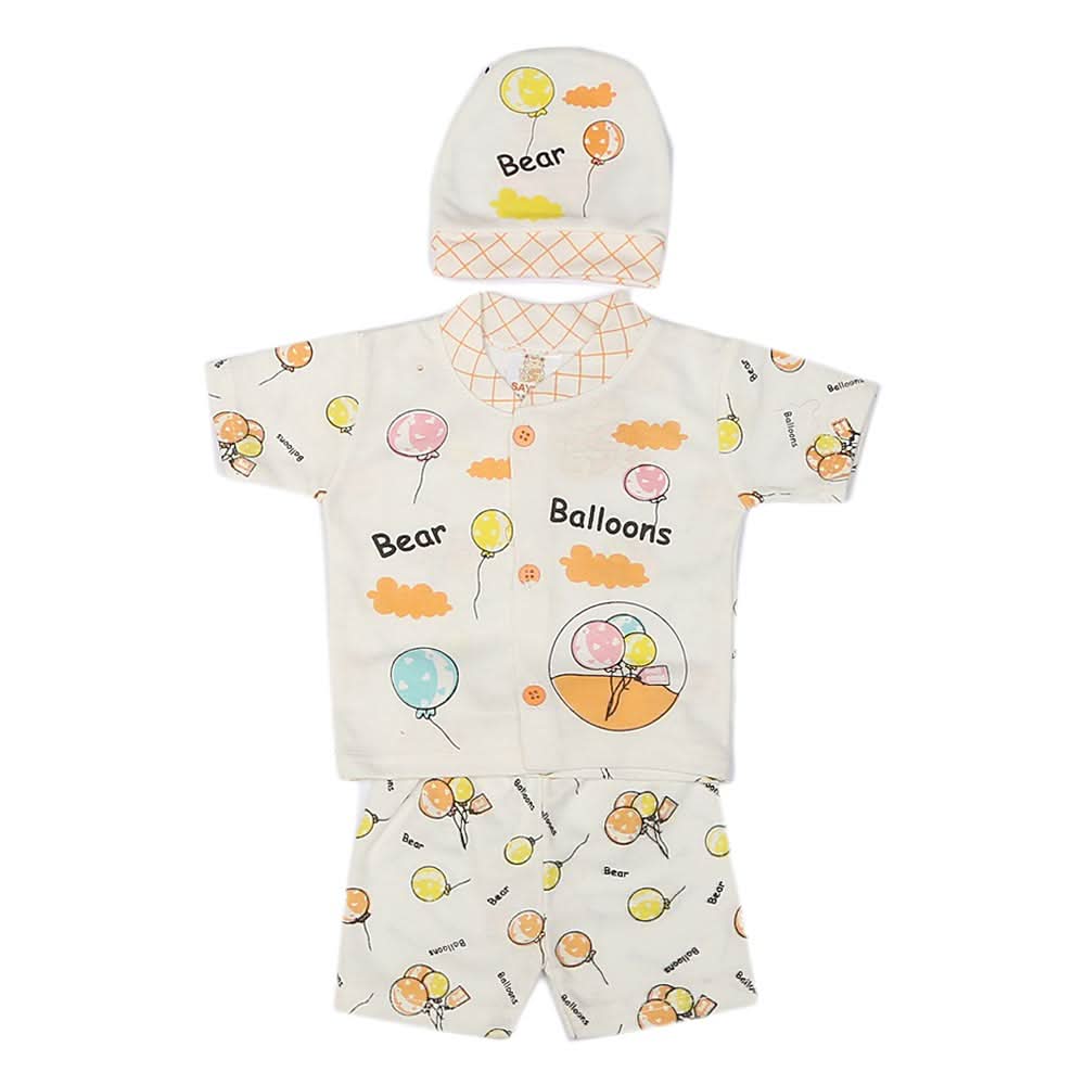 Newborn Boys Suits 3 Pcs - Peach, Kids, NB Boys Sets And Suits, Chase Value, Chase Value