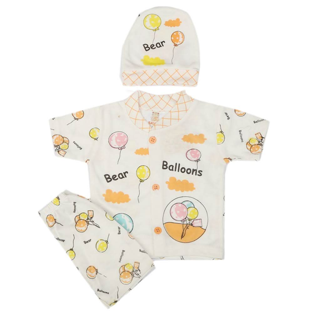 Newborn Boys Suits 3 Pcs - Peach, Kids, NB Boys Sets And Suits, Chase Value, Chase Value