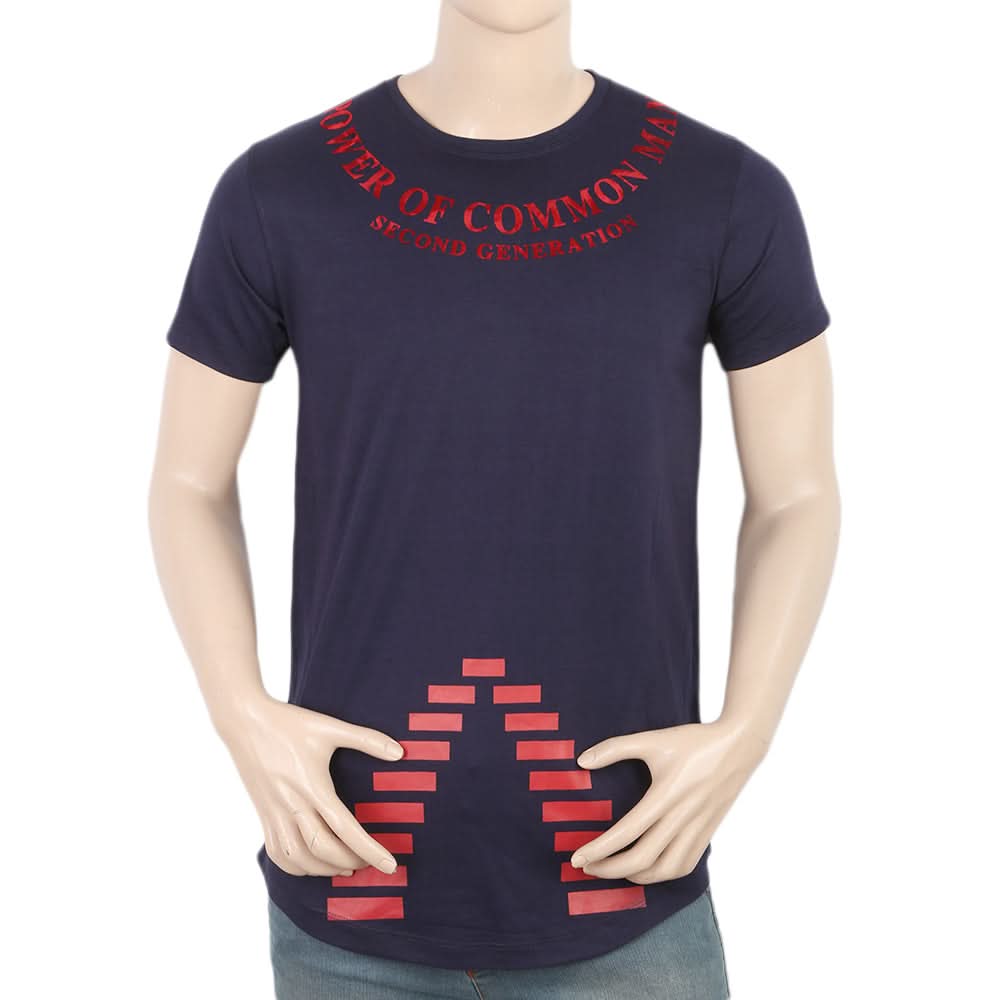 Men's Half Sleeve T-Shirt - Navy Blue, Men, T-Shirts And Polos, Chase Value, Chase Value