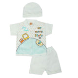 Newborn Boys Suits 3 Pcs - Cyan, Kids, NB Boys Sets And Suits, Chase Value, Chase Value