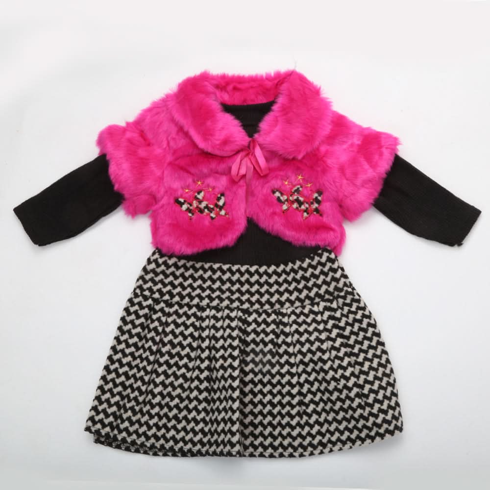 Girls Full Sleeves Frock - Purple, Kids, Girls Frocks, Chase Value, Chase Value
